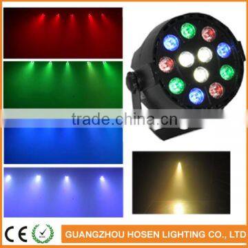 RGBW Plastic Indoor wedding party disco stage LED Par Light 12pcs*1w led effect par can light