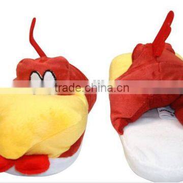 plush chicken slipper/custom plush slippers/customized design plush chicken slipper