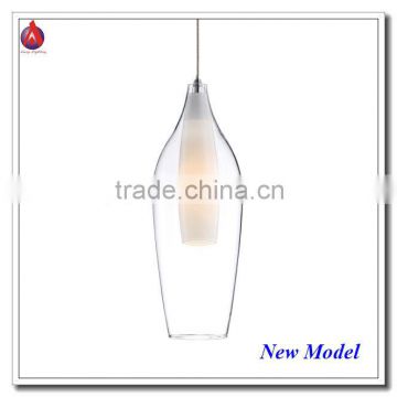 2014 clear slender led suspension light drop with frosted inner glass MD9003-1-CL                        
                                                Quality Choice