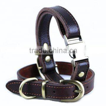 hot sale leather pet collar high quality pets accessories wholesale