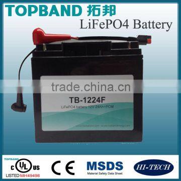 Hot Salel! 12V 24AH Lithium (LiFePO4) Battery with PCM