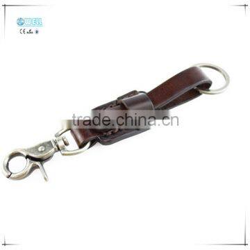 2016 hot sale hot sell pu leather keychain OEM logo customize with stainless steel key ring and metal brand                        
                                                                                Supplier's Choice