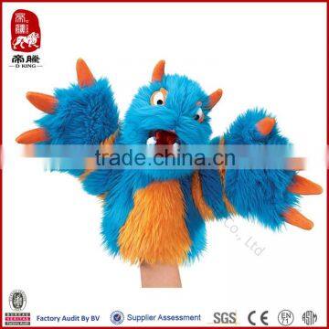 Customized puppet wholesale plush toy monster puppet toy plush blue monster stage puppet