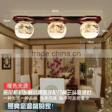 Hot Selling Surface Mount High Quality Color Dining Room LED Lamp Led Ceiling Light Wood Ceramic Lamp photo-3