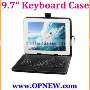 Faux Leather Case with Keyboard & Micro Interface for 9.7" Tablet PC OPNEW Wholesale