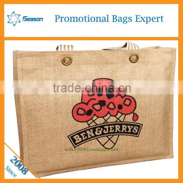 2016 Fashion high level Custom print burlap hessian bag jute gunny bags