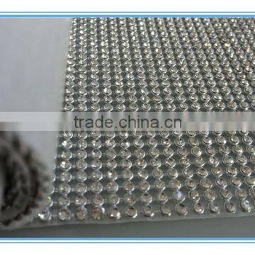 Popular Garment Accessory Crystal Rhinestone mesh, Shining Rhinestone sheet.