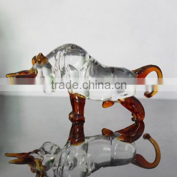 Crystal Decorative gift gold Bull Statue For Sale