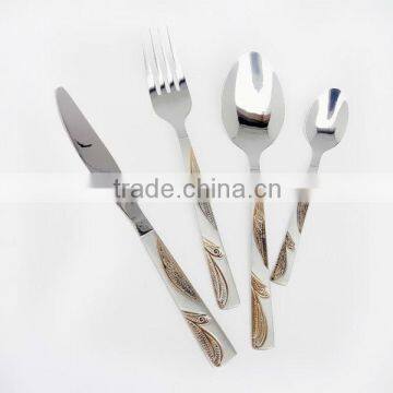 Stainless steel cutlery flatware set arabic