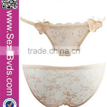 Wholesale Latest Transparent Nude Lace Butterfly Sexy Woman Panty