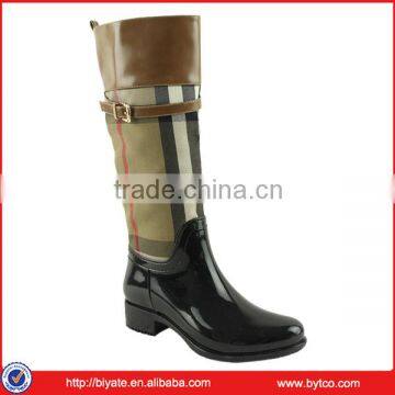 New Women FCar Quilted Riding Knee High Rain Boots