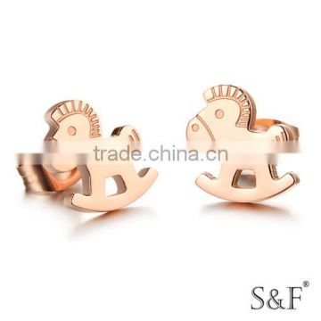 ge2014269 horse jewellery store design steel jewelry earrings