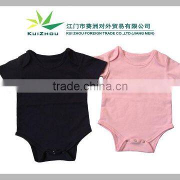 Hot Sale 100% Cotton Plain Baby Bodysuit