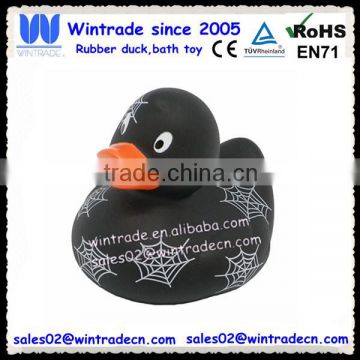 Halloween black duck with spider web