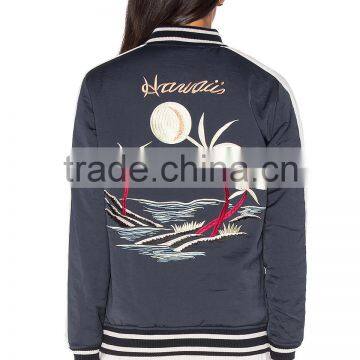 Hot Sell Ladies Apparel Custom Embroidered Bomber Jackets Fashion Apparel Factory China Most Popular Supplier's photo-4