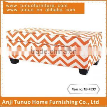 Ottoman furniture,Storage,Printed cotton fabric,Wooden legs,TB-7533