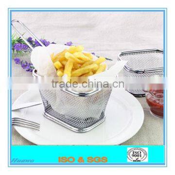 China manufacture stainless steel french mini fry basket price