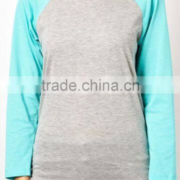 New Style Wholesale Brand Women Long Sleeve T-shirt Patch Work (JX41000)