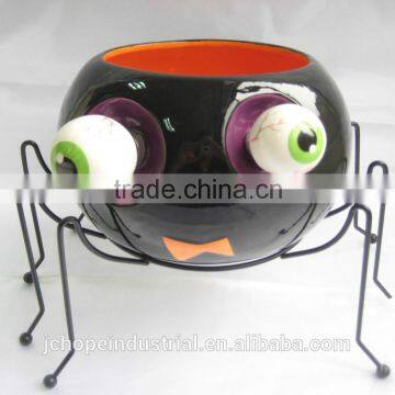 ceramic spider halloween candy bowl