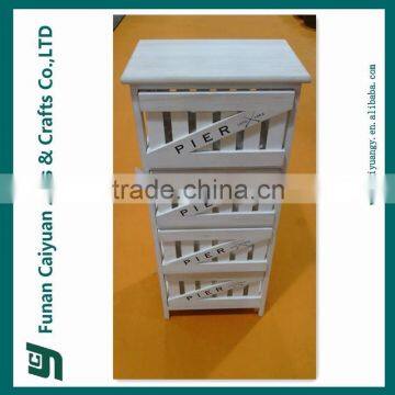 New design drawer cabinet, livingroom cabinet with 4 drawers paulownia design storage cabinet