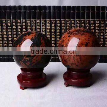 Rare Red Obsidian Sphere Ball for feng shui