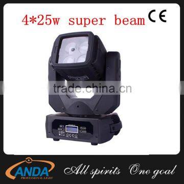 Newest 4x25W RGB Colorful 130W LED Super Beam Moving Head Light wholesale price