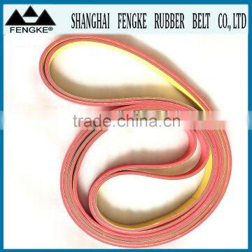 Yellow Nylon Flat Belt Coated With Red Rubber(section 3050x22x6)