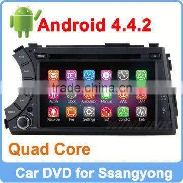 Ownice Quad Core Pure Android 4.4.2 for Kyron Actyoncar dvd gps navigation Support DVR OBD TPMS