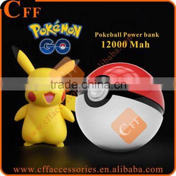 Pokemon Go Pokeball Power Bank 12000 Mah Chager With LED Light Portable Battery