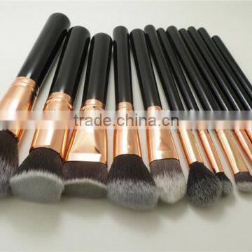 High Quality 12pcs Facial Make Up Brushes with Bag