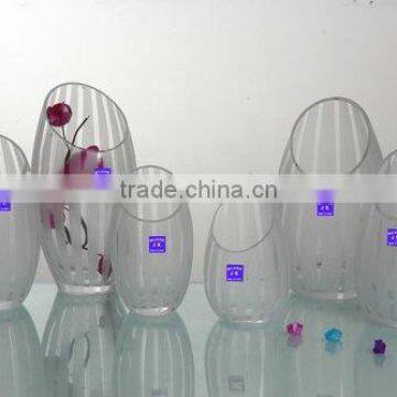 transparent art glass vase