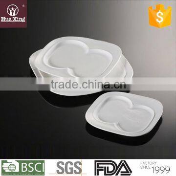 H6959 super white porcelain custom logo ceramic dessert plates dishes