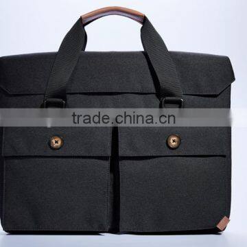 China Factory Customize 15.6 Laptop Bag Messenger Briefcase Oxford Cloth Waterproof Multi-compartment