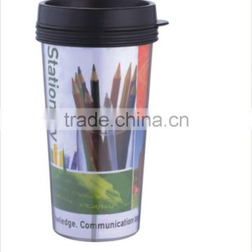 450 ml double wall plastic auto mug