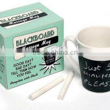 11oz ceramic blackboard mug with chalk mug