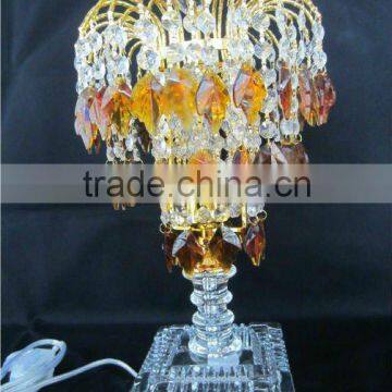 modern crystal desk lamp with electrical outlet for wedding gift (R-1110