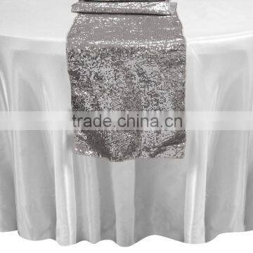 Silver Sequin Wedding Table Runners