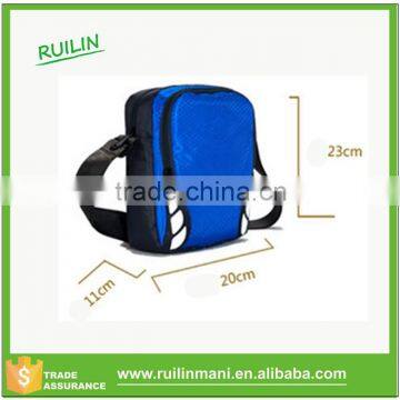 Club football team promotional customized small satchel bag for gifts sports messenger bag for men