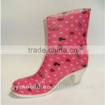 Fashion High heel Rain Boots for women