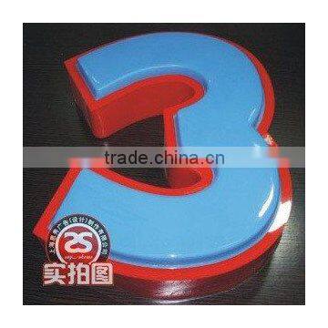 Thermoformed Acrylic LED Channel Letter Sign-Surface Illuminated Painted Sheet Metal side