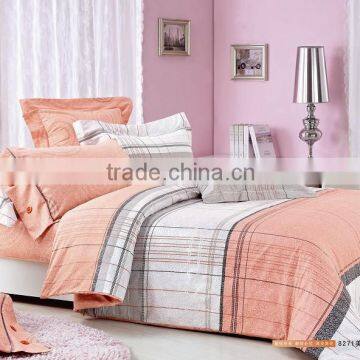 100% cotton luxury design orange and white Bedding set Duvet cover set Bed line
