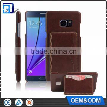 New Arrival Crazy Horse Pattern Leather Skin Stand Back Cover For Samsung Galaxy Note 7 Case with Card Holder Wholesale Alibaba