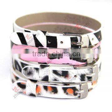 New Design Leopard PU Leather 8mm Bracelet With Simple Buckle,fashion Leather Bracelet photo-2