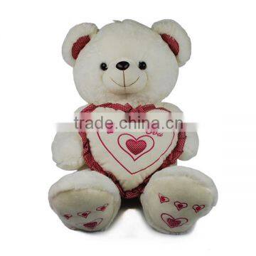 Super soft stuffed bear with heart