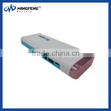 2016 Power Bank Three Usb Port LED Flashlight 10400mah Power Bank Promotion photo-2