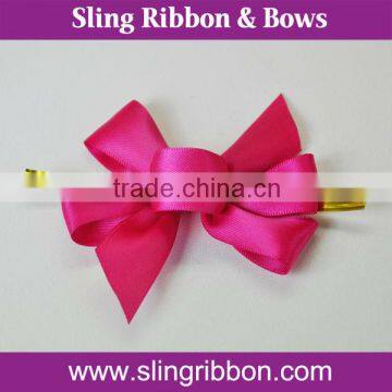 Packaging Ribbon Bows On Gold Twist Tie