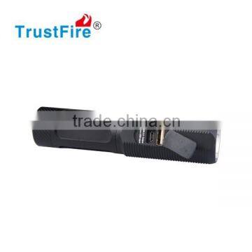 Flashlight with USB TrustFire led torch light portable power bank with flashlight holder