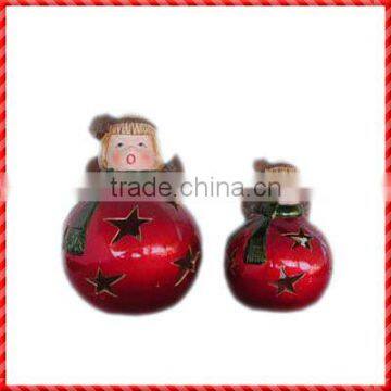 Set 2 fashion ceramic outdoor christmas item