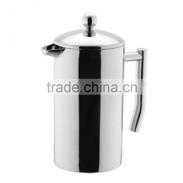 800ml Double-Wall Satin Polished Stainless Steel coffee plunger