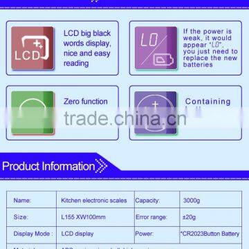 3kg Modern Household Digital Kitchen Scale photo-4